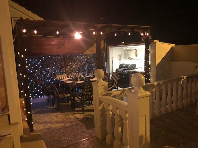BBQ area evening